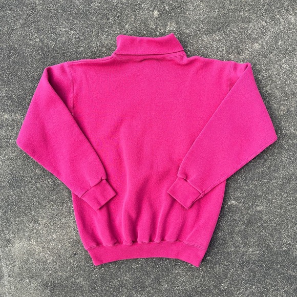 Vintage Women’s Pink Patchwork Mockneck Sweatshirt Small - Picture 4 of 4